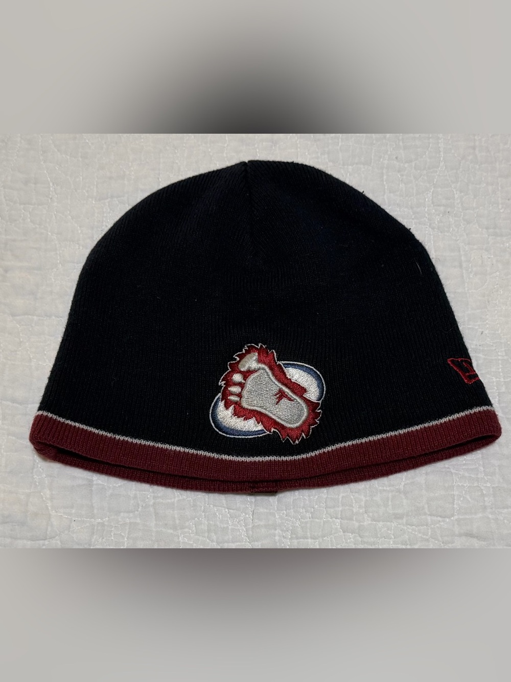 Colorado Avalanche Yeti Foot New Era Beanie Hat Toque One Size Red Blue NHL